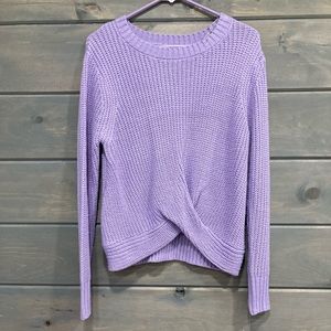 Women’s Purple Waffle Knit Sweater